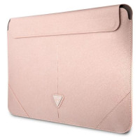Guess Saffiano Triangle Logo case for a 14" laptop - pink