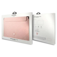 Guess Saffiano Triangle Logo case for a 14" laptop - pink