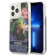 Guess Flower Liquid Glitter case for iPhone 13 Pro Max - blue