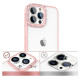 Kingxbar Sparkle Series case iPhone 13 Pro Max with crystals back cover pink
