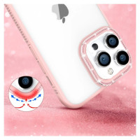 Kingxbar Sparkle Series case iPhone 13 Pro Max with crystals back cover pink