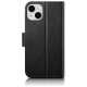 Icarer Wallet Case 2in1 Case iPhone 14 Leather Flip Cover Anti-RFID black (WMI14220725-BK)
