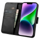 Icarer Wallet Case 2in1 Case iPhone 14 Leather Flip Cover Anti-RFID black (WMI14220725-BK)
