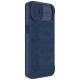 Nillkin Qin Leather Pro Case iPhone 14 Plus Camera Cover Holster Cover Flip Case Blue