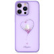 Kingxbar Silicone case with Swarovski crystals Kingxbar Wish Series for iPhone 14 Plus - purple