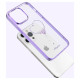 Kingxbar Silicone case with Swarovski crystals Kingxbar Wish Series for iPhone 14 Plus - purple