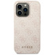 Guess GUHCP14LG4GFPI iPhone 14 Pro 6,1" różowy/pink hard case 4G Metal Gold Logo