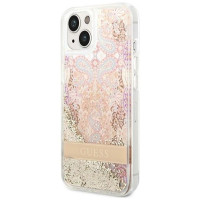 Guess GUHCP14MLFLSD iPhone 14 Plus 6.7" gold/gold hardcase Paisley Liquid Glitter