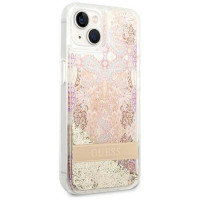 Guess GUHCP14MLFLSD iPhone 14 Plus 6.7" gold/gold hardcase Paisley Liquid Glitter