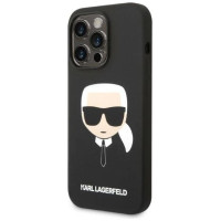 Karl Lagerfeld KLHMP14LSLKHBK iPhone 14 Pro 6.1 "hardcase black / black Silicone Karl`s Head Magsafe