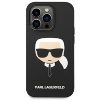 Karl Lagerfeld KLHMP14LSLKHBK iPhone 14 Pro 6.1 "hardcase black / black Silicone Karl`s Head Magsafe