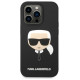 Karl Lagerfeld KLHMP14LSLKHBK iPhone 14 Pro 6.1 "hardcase black / black Silicone Karl`s Head Magsafe