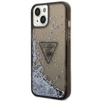 Guess GUHCP14SLFCTPK iPhone 14 6.1" black/black hardcase Liquid Glitter Palm Collection