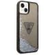 Guess GUHCP14SLFCTPK iPhone 14 6.1" black/black hardcase Liquid Glitter Palm Collection