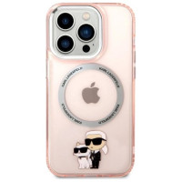 Karl Lagerfeld Etui Karl Lagerfeld Iconic Karl&Choupette MagSafe na iPhone 14 Pro Max - różowe
