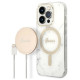 Guess GUBPP14LHMEACSH Case+ Charger Set iPhone 14 Pro 6.1" white/white hard case Marble MagSafe