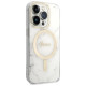 Guess GUBPP14LHMEACSH Case+ Charger Set iPhone 14 Pro 6.1" white/white hard case Marble MagSafe