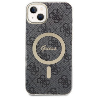 Guess Set Guess GUBPP14SH4EACSK Case+ Charger iPhone 14 6.1" black/black hard case 4G Print MagSafe