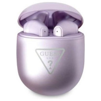Guess GUTWST82TRU TWS Bluetooth Headphones + Purple/Purple Triangle Logo Docking Station