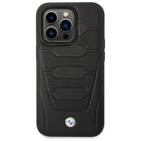 BMW Case BMW BMHCP14X22RPSK iPhone 14 Pro Max 6.7" black/black Leather Seats Pattern
