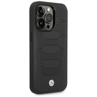 BMW Case BMW BMHCP14X22RPSK iPhone 14 Pro Max 6.7" black/black Leather Seats Pattern