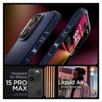 Spigen Liquid Air Case for iPhone 15 Pro Max - Blue