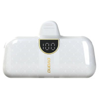 Dudao K20SL 5000mAh mini power bank with Lightning / USB-C connectors - white