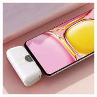 Dudao K20SL 5000mAh mini power bank with Lightning / USB-C connectors - white
