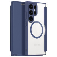 Dux Ducis Skin X Pro case for Samsung S24 Ultra with magnetic ring and flap - blue