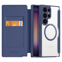 Dux Ducis Skin X Pro case for Samsung S24 Ultra with magnetic ring and flap - blue