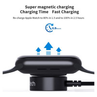 Choetech T319 MFI 5W wireless charger for Apple Watch + USB-C cable - black