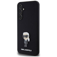 Karl Lagerfeld Silicone Ikonik Metal Pin case for Samsung Galaxy S23 FE - black