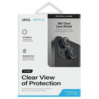 Uniq Optix Clear Camera Lens Protector for iPhone 15 / 15 Plus camera lens with applicator - transparent