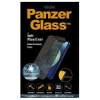 Panzerglass E2E Super+ Microfracture antibacterial tempered glass for iPhone 12 mini - with black frame