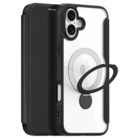 Dux Ducis Skin X Pro iPhone 16 Case with MagSafe, Flip and Stand - Black
