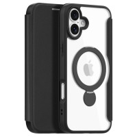 Dux Ducis Skin X Pro iPhone 16 Case with MagSafe, Flip and Stand - Black