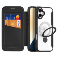 Dux Ducis Skin X Pro iPhone 16 Case with MagSafe, Flip and Stand - Black