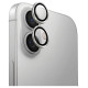 Uniq Optix Aluminum Camera Lens Protector with Applicator for iPhone 16 / iPhone 16 Plus - Silver