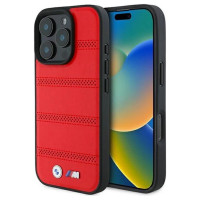 BMW M Perforated And Stitched Line MagSafe case for iPhone 16 Pro - red