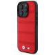 BMW M Perforated And Stitched Line MagSafe case for iPhone 16 Pro - red