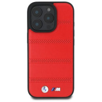 BMW M Perforated And Stitched Line MagSafe case for iPhone 16 Pro - red