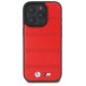 BMW M Perforated And Stitched Line MagSafe case for iPhone 16 Pro - red