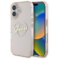 Guess IML Heart iPhone 16 Case - Pink