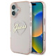 Guess IML Heart iPhone 16 Case - Pink