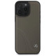 Mercedes MB Curved Stitches Leather iPhone 16 Pro Max Case - Brown