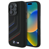 BMW Silicone Turning Lines MagSafe Case for iPhone 16 Pro Max - Black