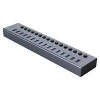 Orico BT2U3-16AB Hub 16x USB-A 3.0 with switches - gray