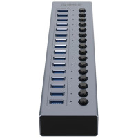 Orico BT2U3-16AB Hub 16x USB-A 3.0 with switches - gray