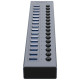 Orico BT2U3-16AB Hub 16x USB-A 3.0 with switches - gray