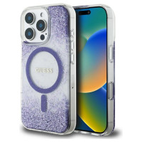 Guess HC Resin Bottom Glitter MagSafe case for iPhone 16 Pro - purple